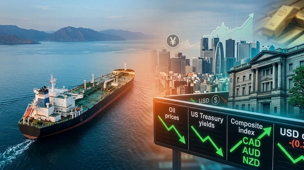 El yen pasa de más fuerte a más débil mientras las esperanzas sobre Ormuz llevan el petróleo a $82