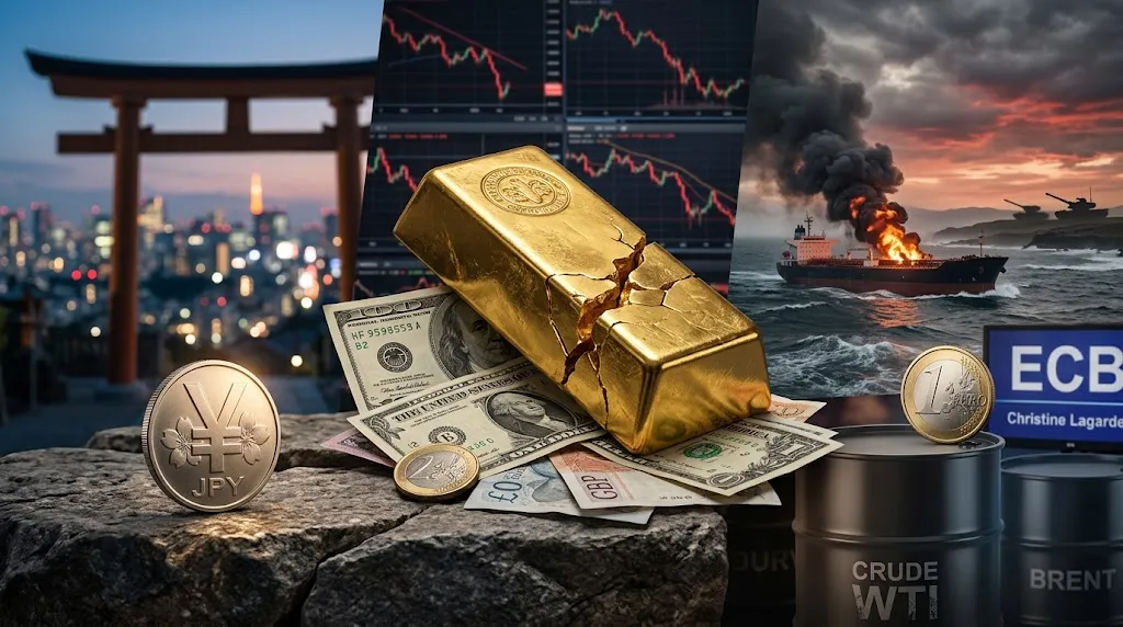 Gold slumps to $4,350 as JPY remains strongest