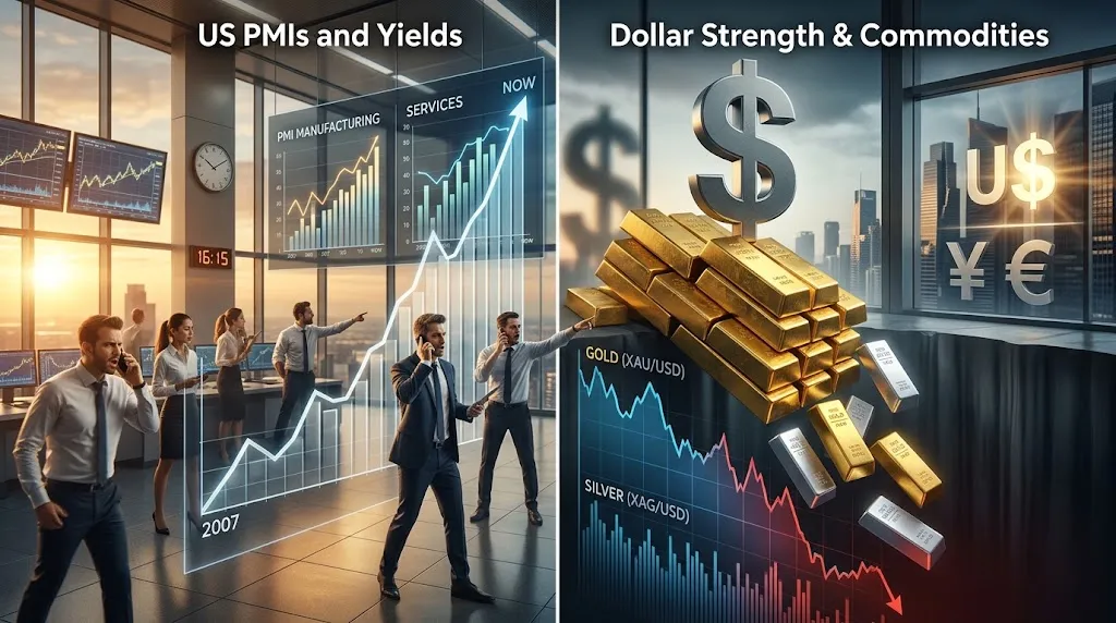 US PMIs surge and yields hit their highest since 2007