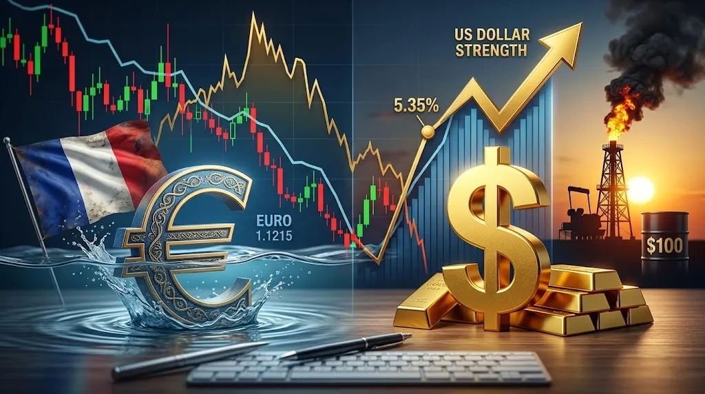 El euro cierra bajo 1,1215 al volver la presión sobre la deuda francesa