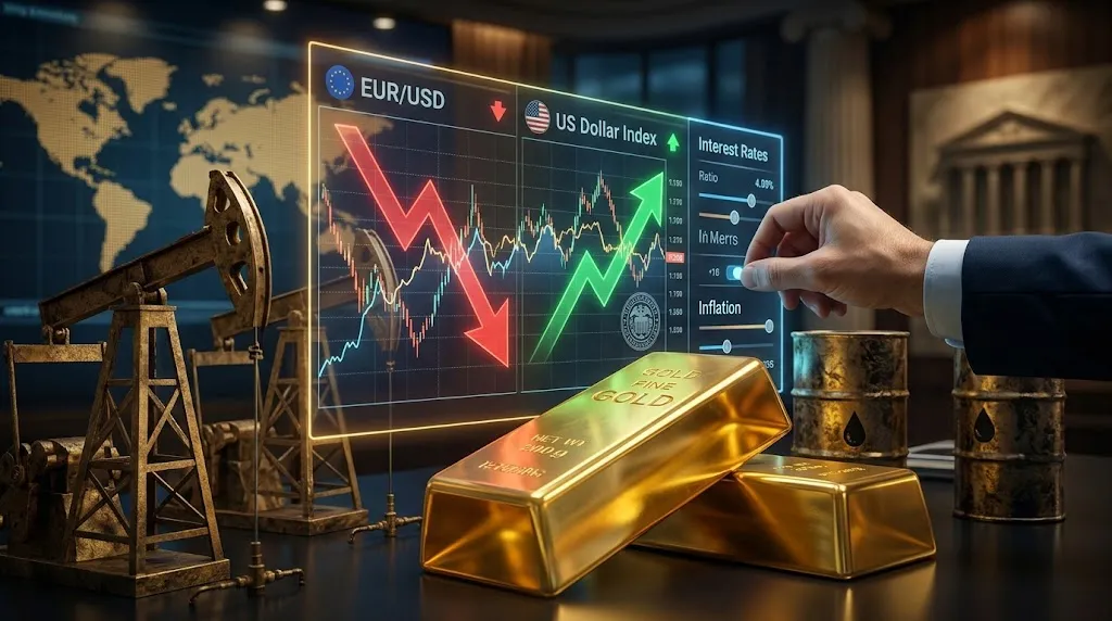El EUR/USD cae a mínimos de 2026 al rebotar el petróleo; el oro no aguanta los $4.200