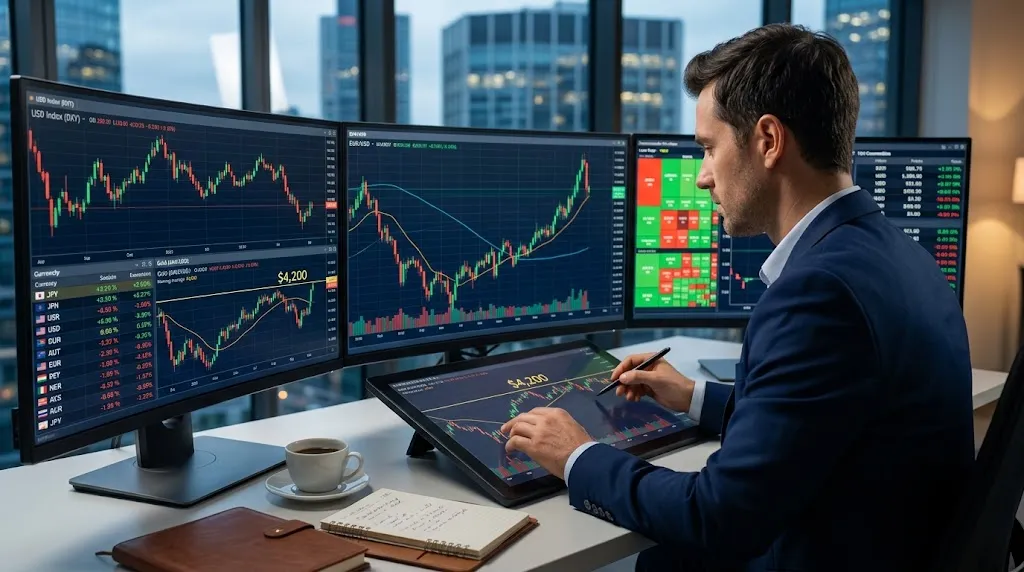 El dólar cede frente a las siete principales; el oro sigue bajo los $4.200