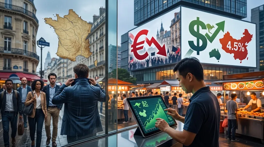 La agitación francesa lastra al euro; el australiano sube un 0,51% con el PIB chino