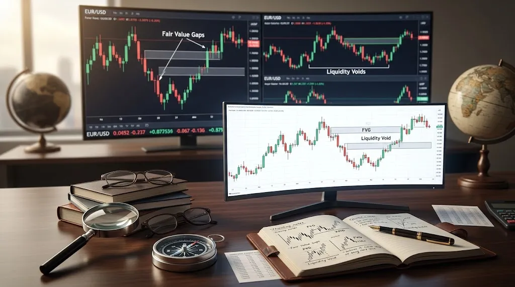 FVG vs imbalance vs liquidity void: what separates them and what our data shows