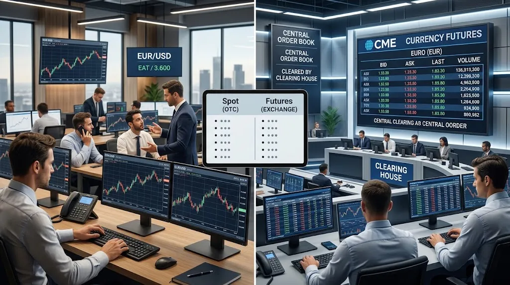 OTC frente a bolsa: ¿en qué se diferencia el forex al contado de los futuros?