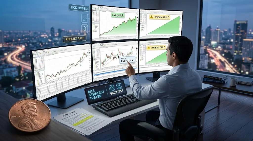 ¿Qué modelo de ticks usó ese backtest, y por qué cambia el resultado?
