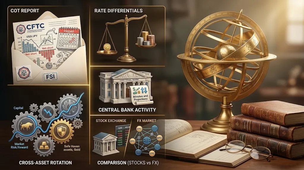 What does "following the money" mean in forex?